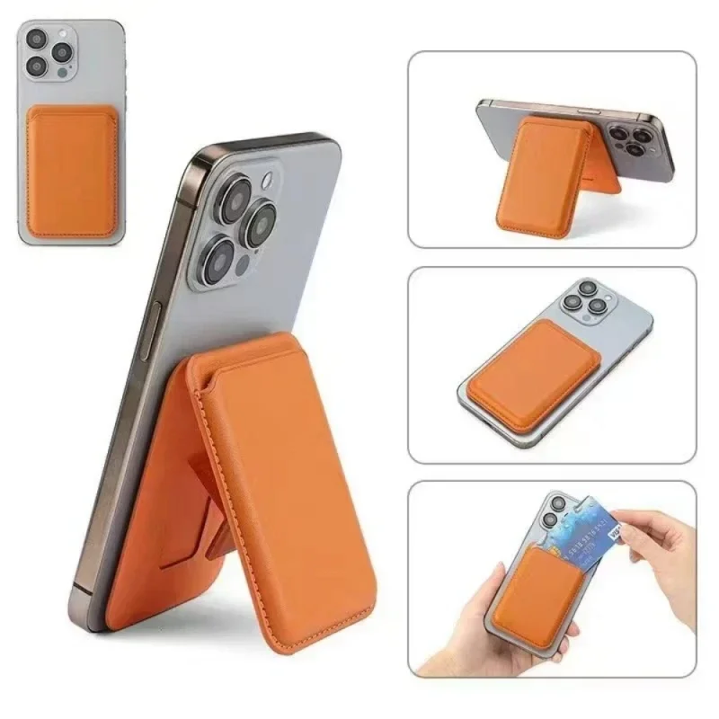 1PCS Strong Magnetic Leather Wallet With Hide Stand Case For Magsafe For iPhone 16 15 14 13 12 Pro Max Card Holder Pocket Cover